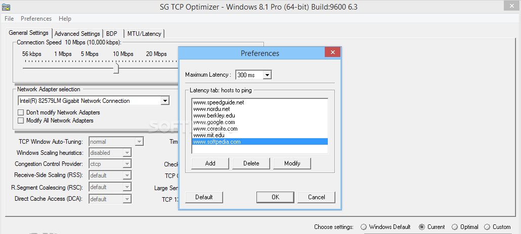 مميزات برنامج TCP Optimizer