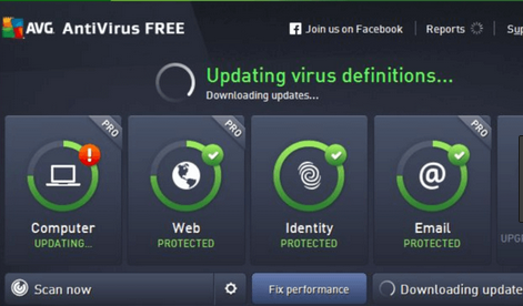 صورة من خطوات تنظيف الجهاز باستخدام برنامج AVG Antivirus