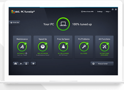 صورة من واجهة استخدام برنامج AVG Antivirus