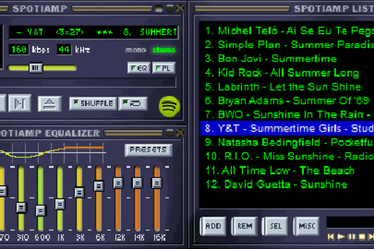 خفة وزن برنامج Winamp