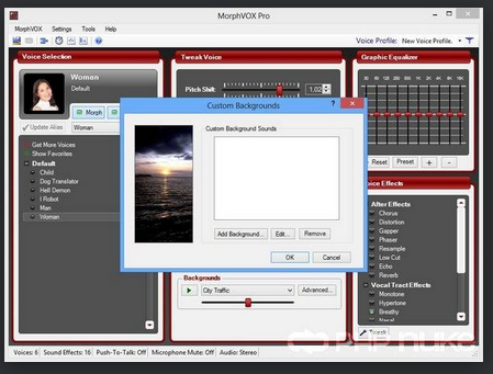 صورة من طريقة استخدام برنامج MorphVOX Pro