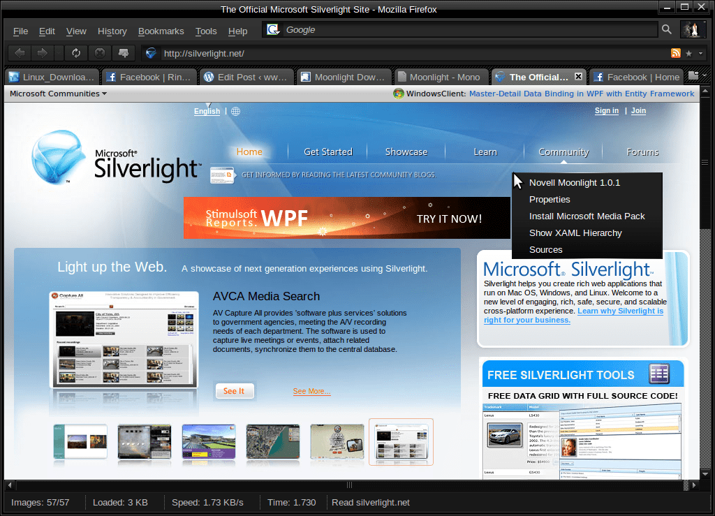 مجانية برنامج سيلفر لايت Microsoft Silverlight