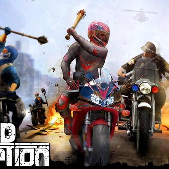 الجرافيك في لعبة موتوسيكلات رود راش road rash للكمبيوتر